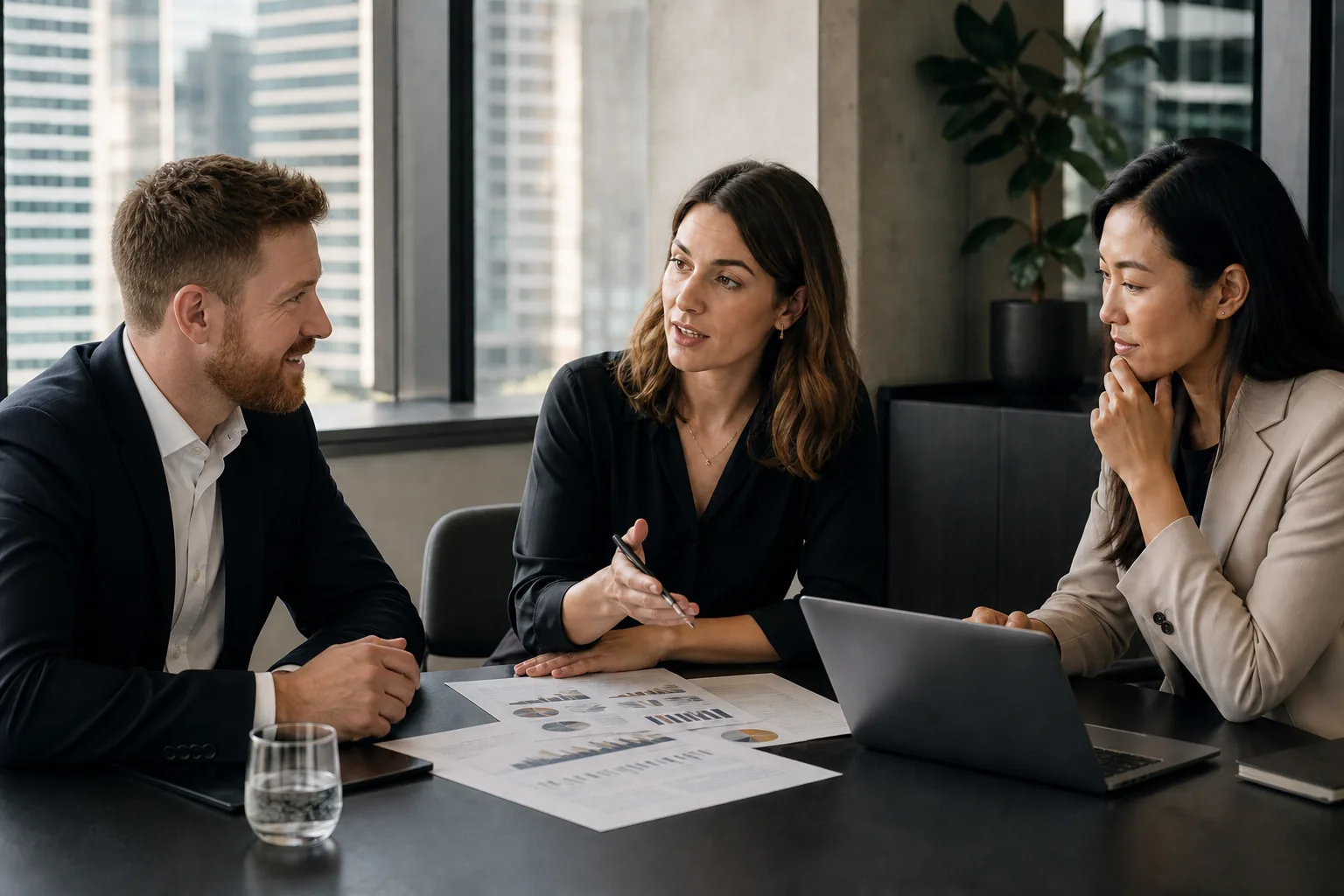 Australian analytics professionals discussing a business decision